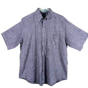 Tailorbyrd Collection Mens XL Purple Short Sleeve Button Up Shirt